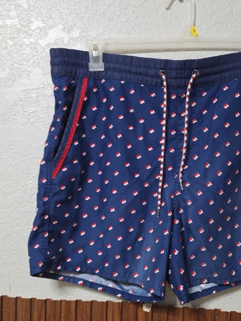 Oceano Men's Nautical Sailboat Swim Trunks Blue Board Shorts Xlarge Sz [1283]